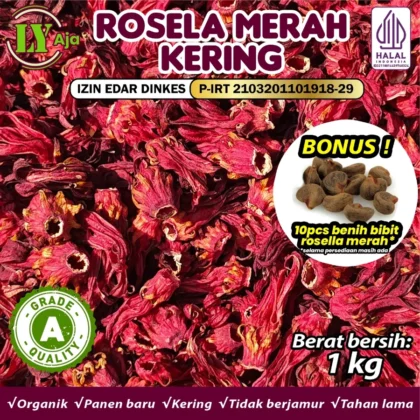 Teh Rosella Merah Kering LY Aja Grade A – Teh Herbal Premium
