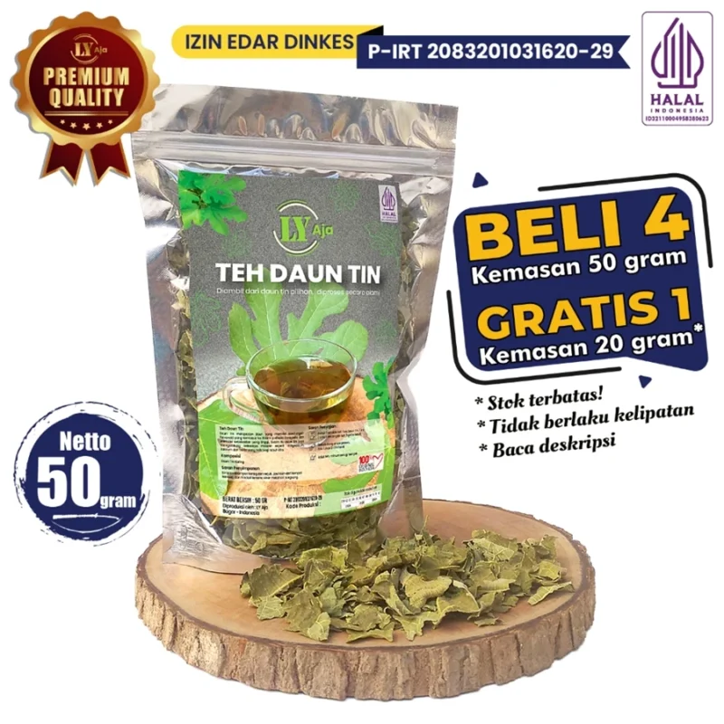 Teh Daun Tin / Ara Kering LY Aja – Fig Leaf Herbal Tea Premium Halal, Pelangsing Diet & Detoks Tubuh - Gambar 7