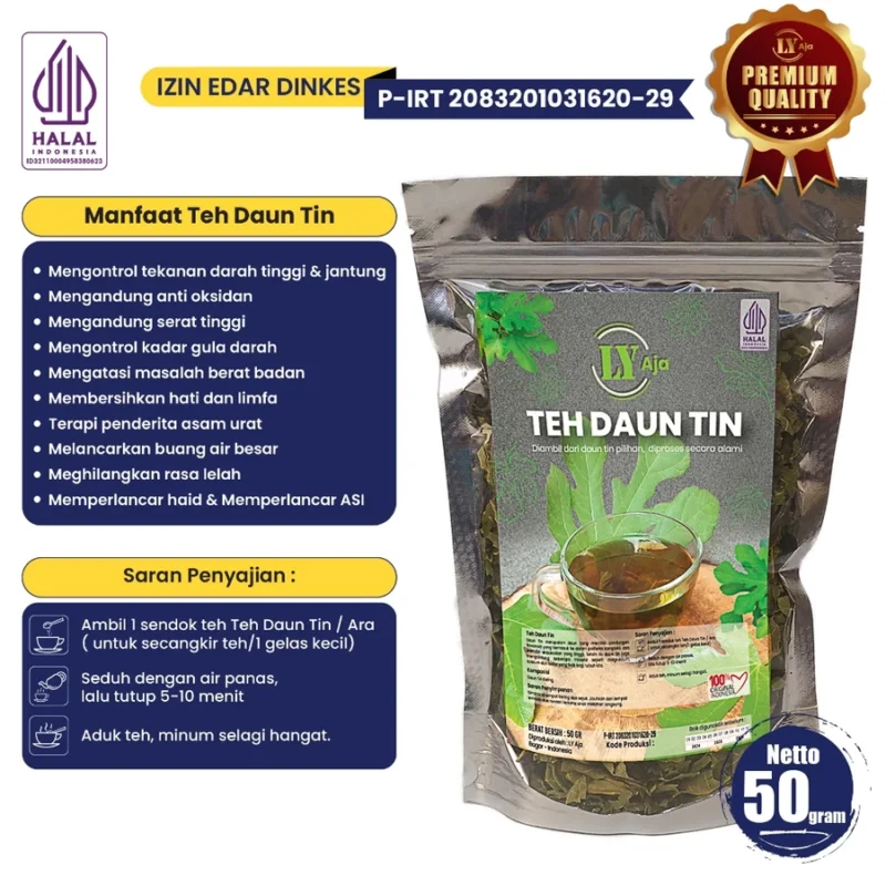 Teh Daun Tin / Ara Kering LY Aja – Fig Leaf Herbal Tea Premium Halal, Pelangsing Diet & Detoks Tubuh - Gambar 8