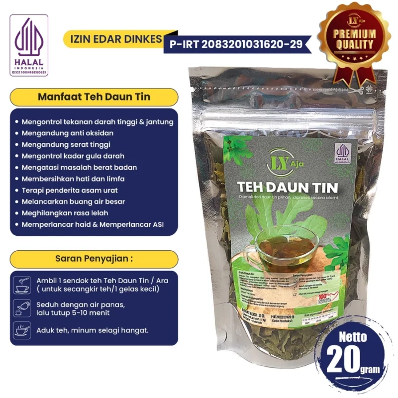 Teh Daun Tin / Ara Kering LY Aja – Fig Leaf Herbal Tea Premium Halal, Pelangsing Diet & Detoks Tubuh - Gambar 5