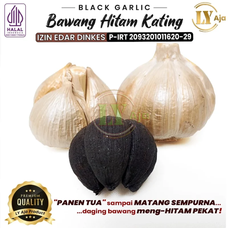 Bawang Hitam Kating Bonggol Premium LY Aja 125g – Black Garlic Fermentasi Alami - Gambar 4