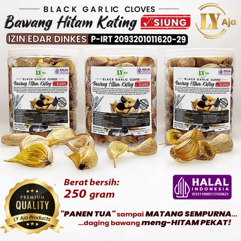 Bawang Hitam Kating Siung Premium LY Aja 250g – Black Garlic Fermentasi Alami - Image 2