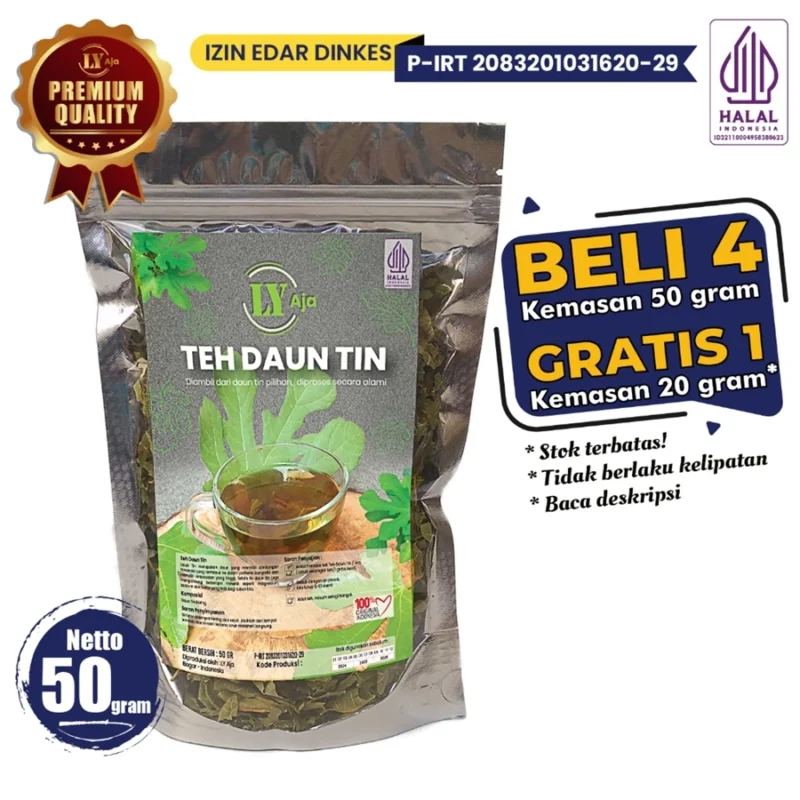 Teh Daun Tin / Ara Kering LY Aja – Fig Leaf Herbal Tea Premium Halal, Pelangsing Diet & Detoks Tubuh - Gambar 9