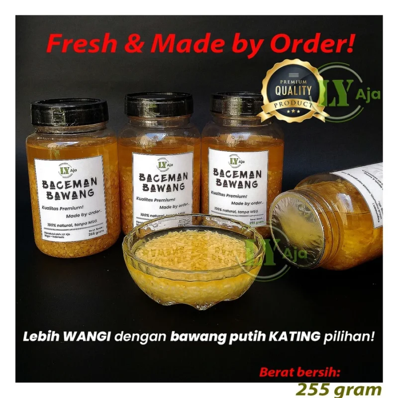 LY Aja Baceman Bawang Putih Kating 255g – Minced Garlic in Oil Tanpa Pengawet Premium - Gambar 4