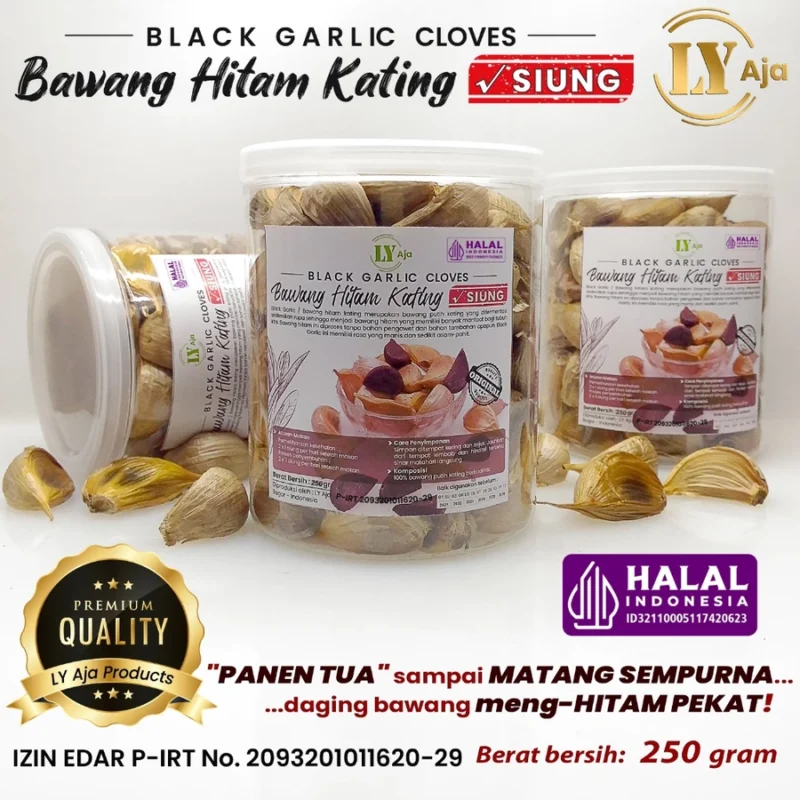 Bawang Hitam Kating Siung Premium LY Aja 250g – Black Garlic Fermentasi Alami - Image 7