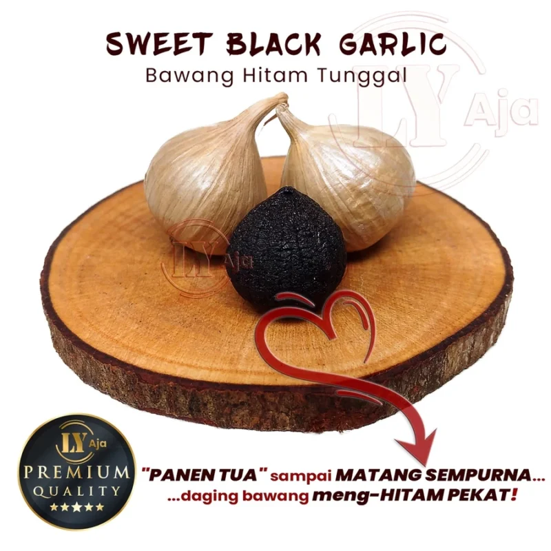 LY Aja Bawang Hitam Tunggal 250g – Sweet Black Garlic LY Aja - Super Jumbo - Gambar 4
