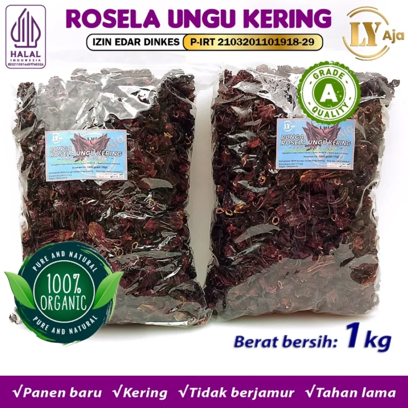 Teh Bunga Rosella Ungu Kering LY Aja – 100% Bunga Asli - Gambar 11