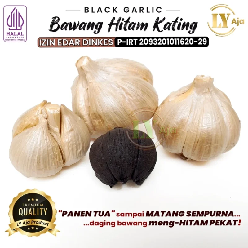 Bawang Hitam Kating Bonggol Premium LY Aja 500g – Black Garlic Fermentasi Alami - Gambar 4