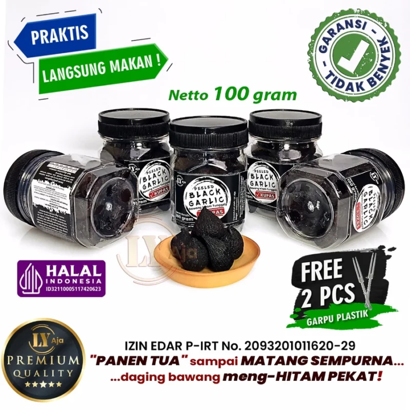 Bawang hitam tunggal kupas - LY Aja