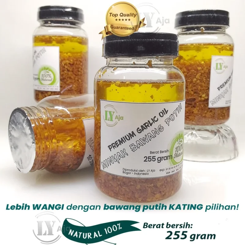 LY Aja Minyak Bawang Putih Kating Goreng Premium 250g – Garlic Oil Bumbu Penyedap Tanpa Pengawet Soto, Bakso, Mie, Tumisan, Nasi Goreng Gurih & Wangi - Gambar 3