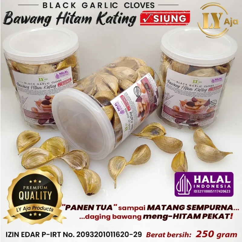 Bawang Hitam Kating Siung Premium LY Aja 250g – Black Garlic Fermentasi Alami - Image 3