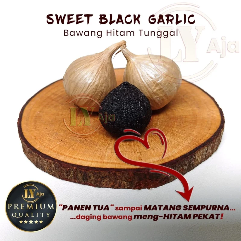 Bawang Hitam Tunggal LY Aja Sweet Black Garlic 250g Premium – Jumbo Besar Sedang Kecil Halal - Gambar 8