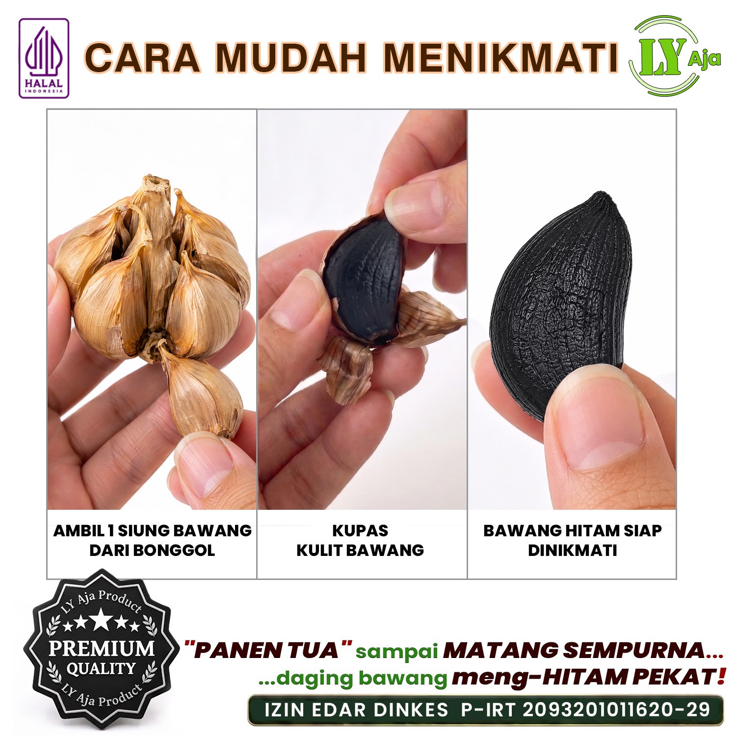 Bawang Hitam Kating Bonggol & Siung LY Aja 500g & Paket 1Kg - Gambar 5