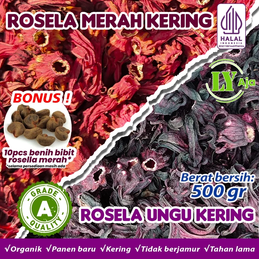 teh bunga rosela merah rosella ungu - LY Aja