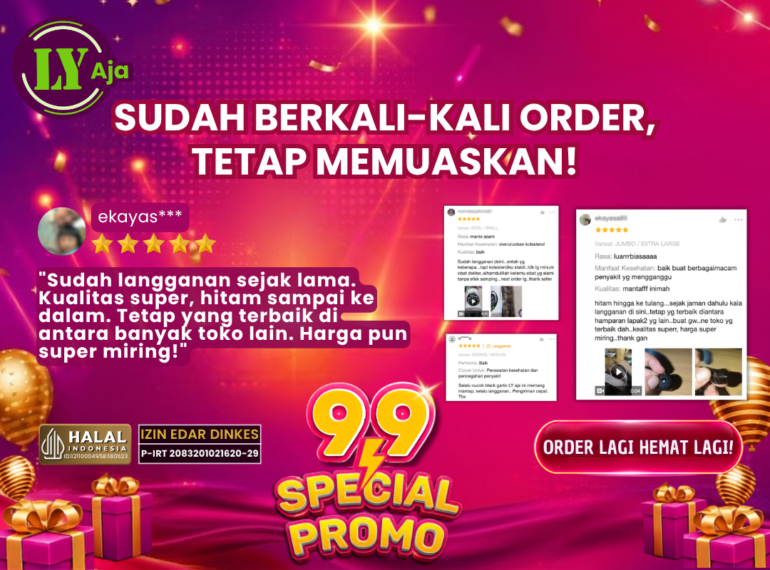 Testimoni pelanggan loyal LY Aja: Sudah berkali-kali order tetap puas dengan kualitas produk